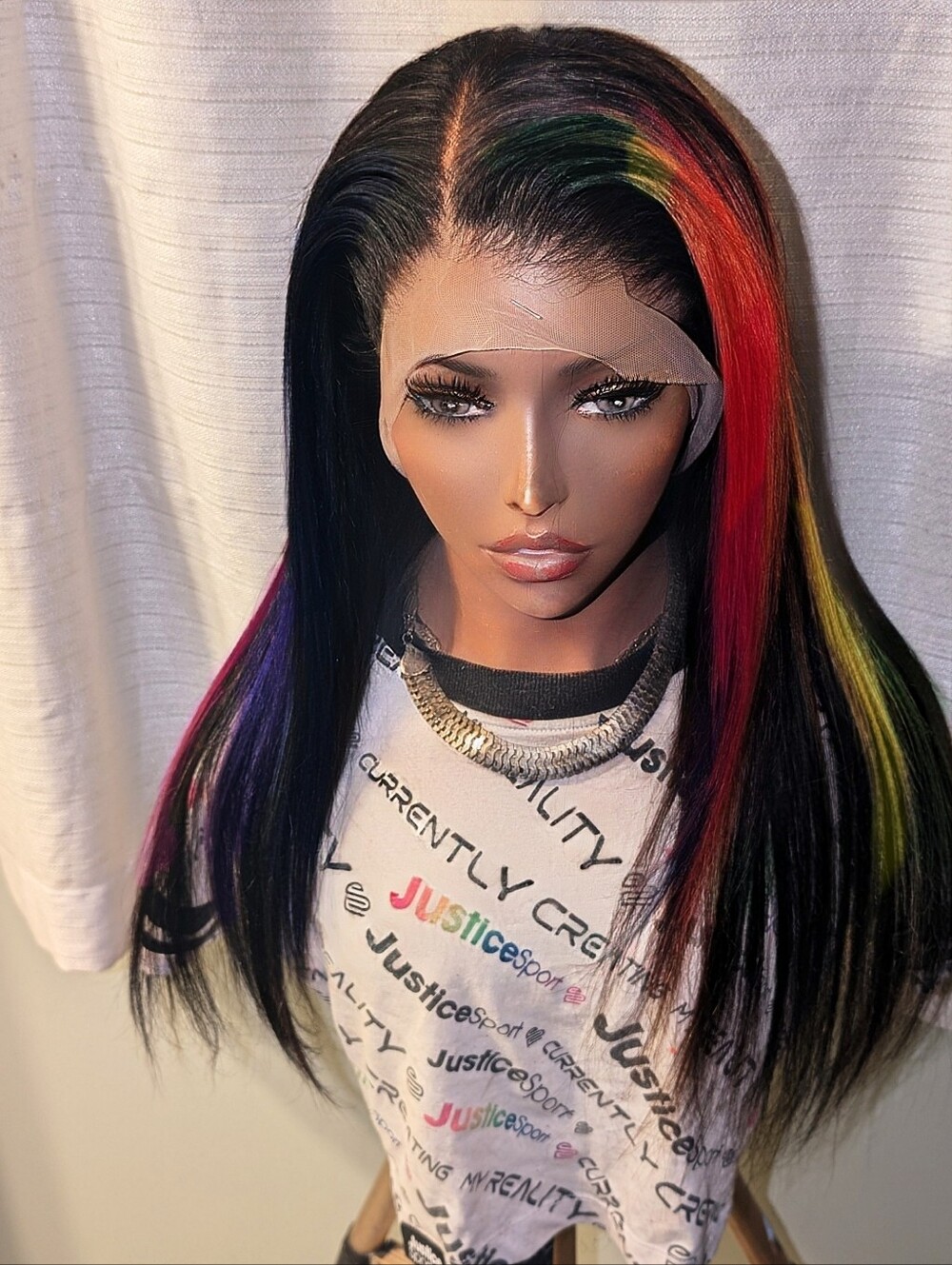 360 Human Hair Lace Frontal Colorful Wig - Picture 6 of 8